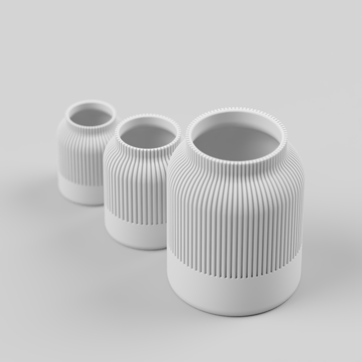 Deko Vase Rosalp - weiß